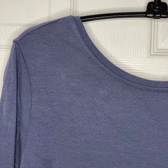 Asos Low Back Mini Dress Women's Size 4 Blue Periwinkle Viscose Long Sleeves - Picture 11 of 12